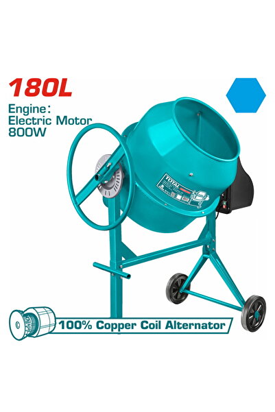 TOTAL Ηλεκτρική Μπετονιέρα 800W (TCM180-1)