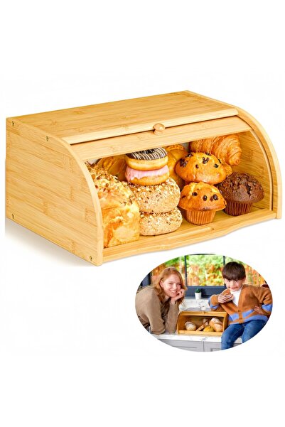 odjas Cutie paine lemn,Bambus, Cutie de paine din lemn, 18x27x40cm