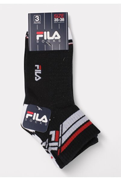 FILA Παιδικές Κάλτσες (Σετ 3 Ζευγάρια) – Μαύρο & Άσπρο - Πολύχρωμο