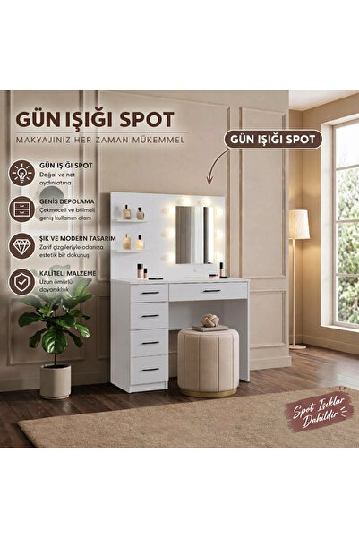 HERMOBİ DİVA GÜN IŞIĞI MAKYAJ MASASI