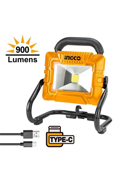 Ingco Προβολέας με ενσωματωμένη μπαταρία 3.6V + Καλώδιο USB Type-C 500-900 λο...