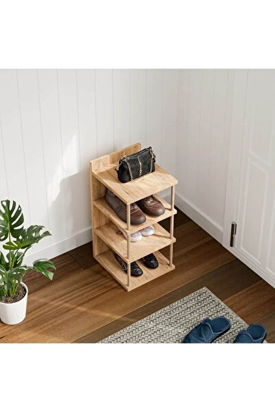 Vivendo Organizator de pantofi cu 4 polițe din PAL melaminat, 60 x 29 x 30 cm