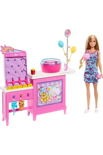 Barbie Mysteries: Beach Detectives Treats and Game Booth Playset with Malibu ...