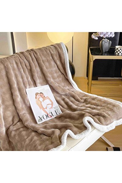 JOJO HOME Patura cocolino pufoasa, cu bordura alba, 200x230cm, grosime medie