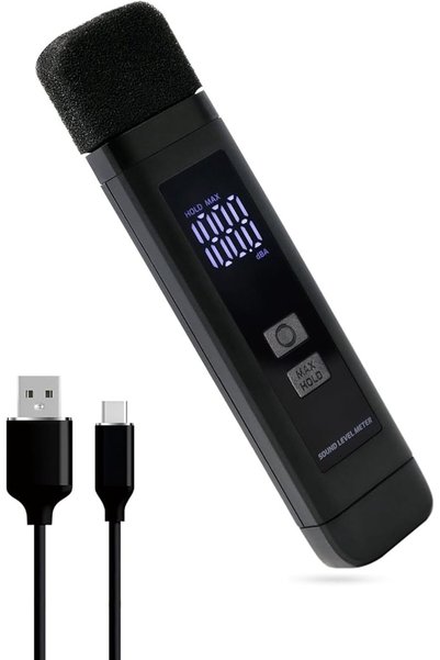 TERRIFI مقياس ديسيبل رقمي لقياس مستوى الصوت مع شاشة LCD، قارئ SPL من 30 إلى 1...