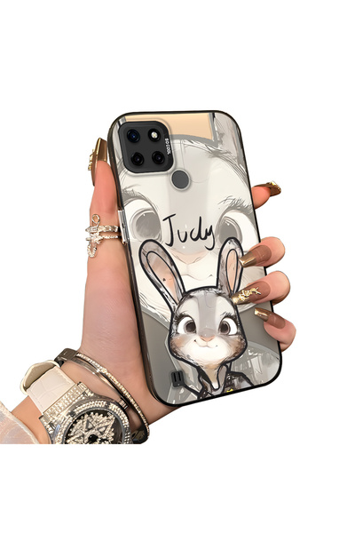 ucuc Realme C21Y/C25Y Compatible Cartoon Fox Judy Patterned Case Acrylic Hard...