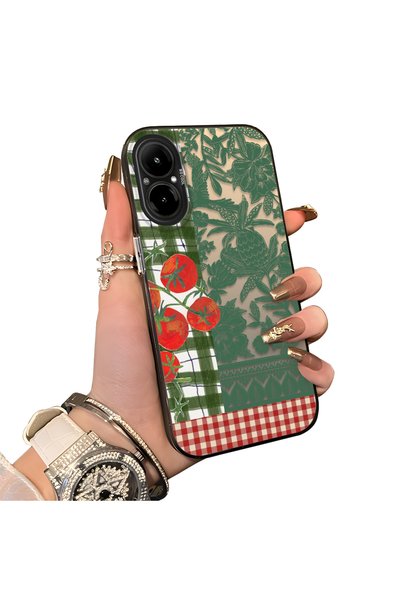 ucuc Realme C67 4g Compatible Acrylic Hard Back Panel with Silicone Edges Veg...