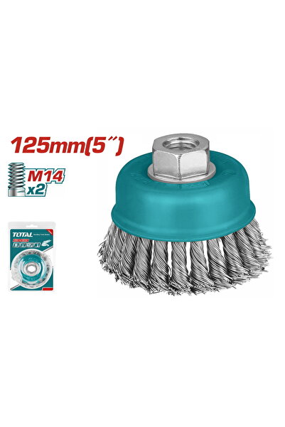TOTAL Πλεκτή Συρματόβουρτσα Γωνιακού Τροχού 125mm (TAC32051)