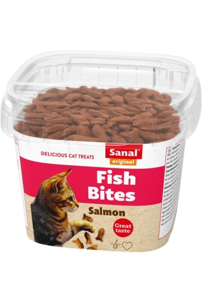 Sanal Cat Treats Fish Bites Salmon 75g