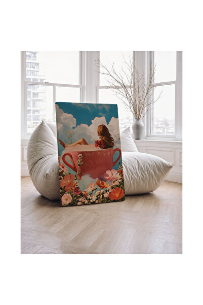Generic Brand Tablou canvas 50x70 cm Dormitor, Living, Bucatarie, Fata in Gra...