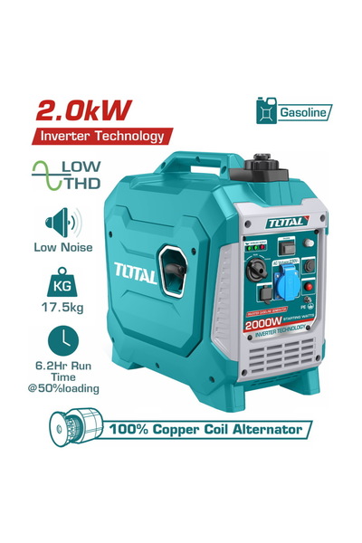 TOTAL INVERTER Γεννήτρια Βενζίνης 2.000W (TP523006)