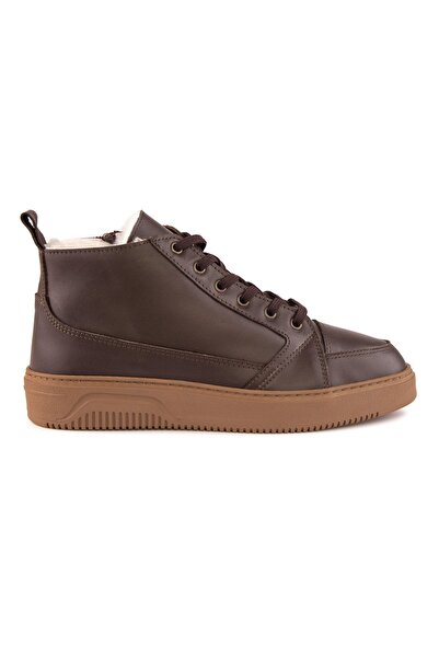 Cool Moon Furry Zippered Men's Boots 375051 Brown
