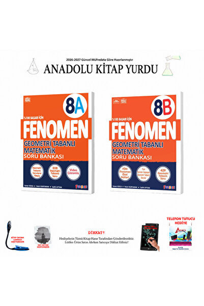 Fenomen Yayıncılık 2026-2027 8. Sınıf Fenomen Geometri Tabanlı Matematik 8A v...