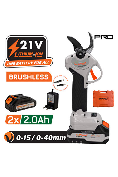 Nakayama Pro NAKAYAMA 21V Σετ Κλαδευτικά Ψαλίδια Μπαταρίας Brushless Προοδευτ...