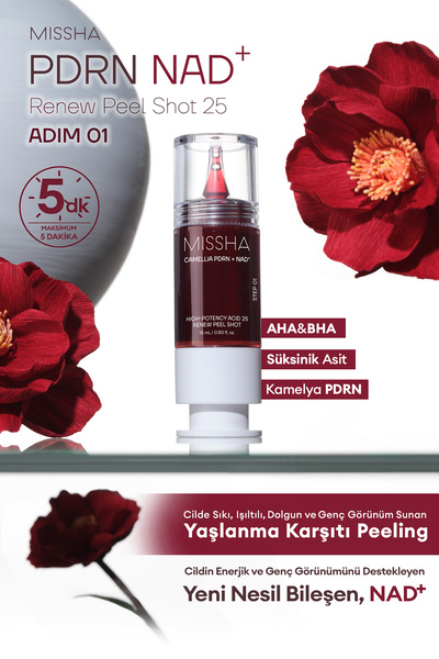 Missha AHA&PHA ile Gözenekleri ve Ölü Derileri Arındıran Peeling PDRN NAD+ Re...