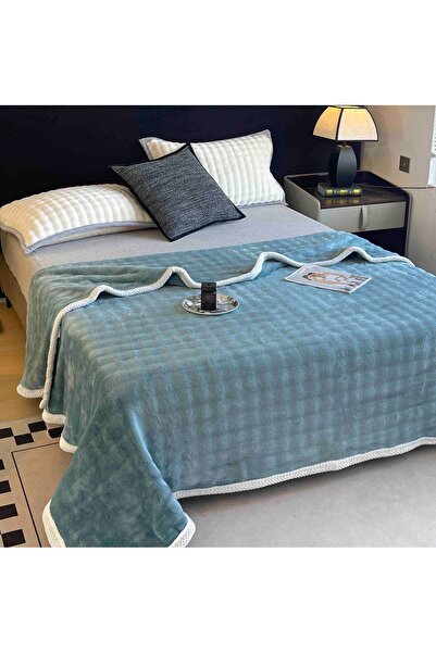 JOJO HOME Patura cocolino pufoasa, cu bordura alba, 200x230cm, grosime medie