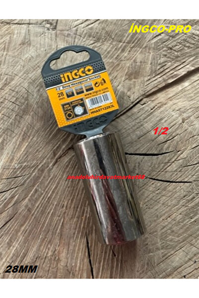 Ingco PRO 1/2 UZUN HAVALI VE CIRCIR İÇİN 28 LOKMA ANAHTAR 28NO ÇELİK LOKMA
