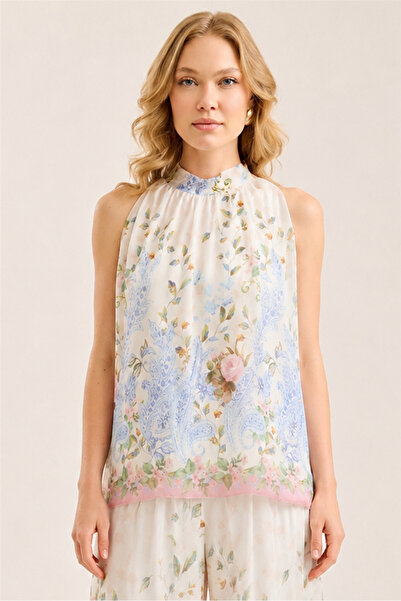 HomeStore Silk Spring Branch Patterned Top