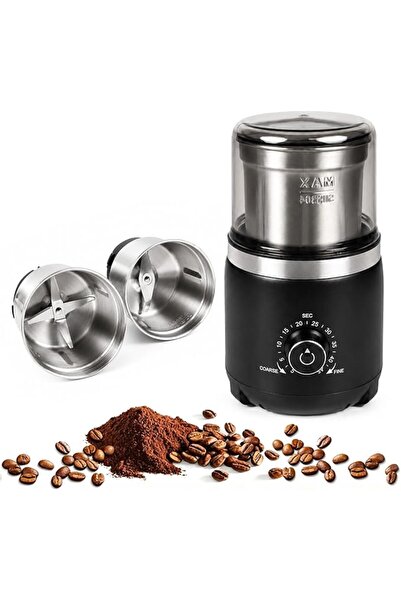 GENERAL Electric Spice & Coffee Grinder Adjustable Timer, Dry & Wet Cups
