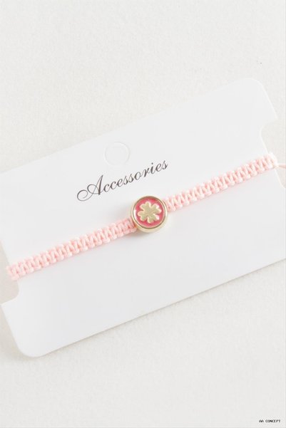 ZERO LAND CONCEPTA Yonca Macramé Braided Bracelet (205459) Pink