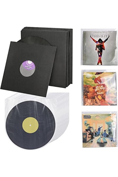 Generic 12 Inch Blank Vinyl Record Jackets, 350gsm Kraft Paper, 10 Outer Cove...