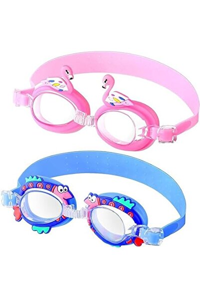 Parlberd 2 Pairs Kids Swim Goggles, Anti-Fog Waterproof Swimming Goggles with...
