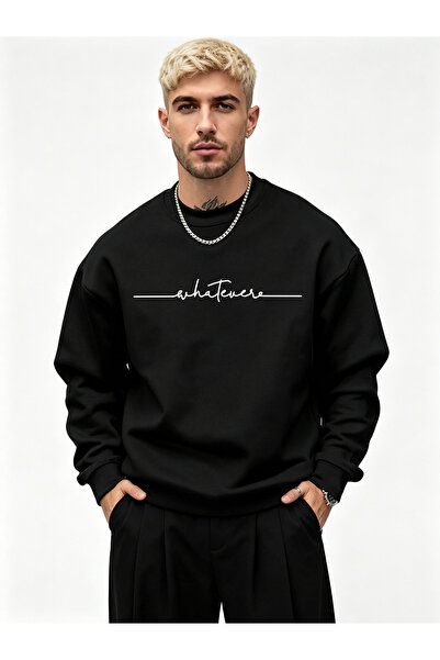 Deocept Unisex Men's Printed Crew Neck Comfortable Fit Regular Cut Sweatshirt