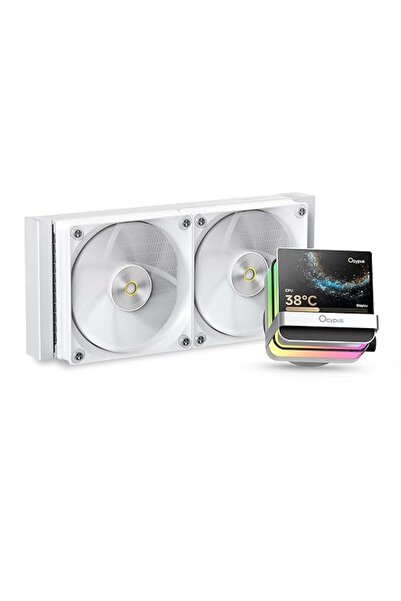 OCYPUS Sigma PRO L24 WH 240MM AIO liquid CPU Cooler with 3.5" LCD Display