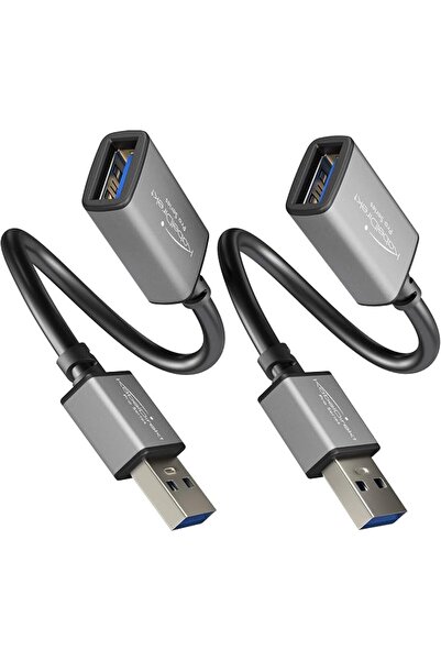 KABELDIREKT - كابل تمديد USB 3.0 - بطول 0.2 متر، أسود