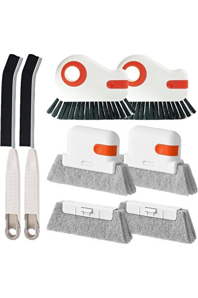 KASTWAVE 8PCS Window Sill and Crevice Cleaning Tool Set - Hard Bristle Scrub ...