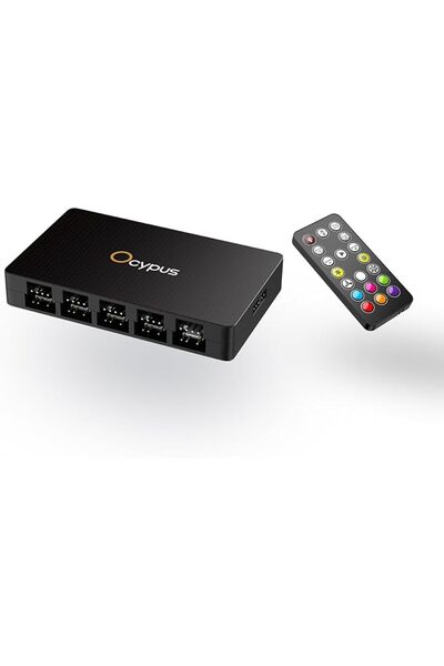 OCYPUS Delta EH10 PRO Fan Hub with Remote Controller for PC Case,10 Ports