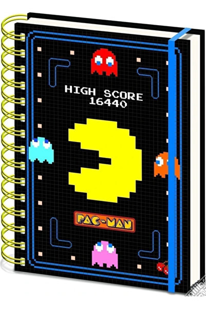 Pyramid Διεθνές Σημειωματάριο Pac-Man Σπιράλ A5, 50 Ριγέ Σελίδες, με Σκληρό Ε...