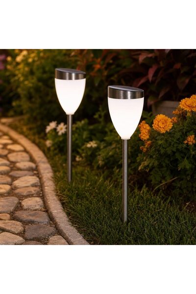 Danex Lampa Solara pentru Gradina, Set 2 Buc, Tip LED, Model Lalea Tulip Ligh...