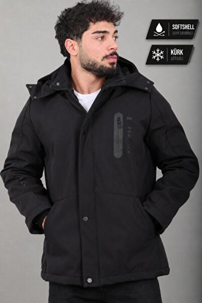 Stilkombin معطف شتوي ناعم مبطن بالفرو بلونين PLDP 3041_50525