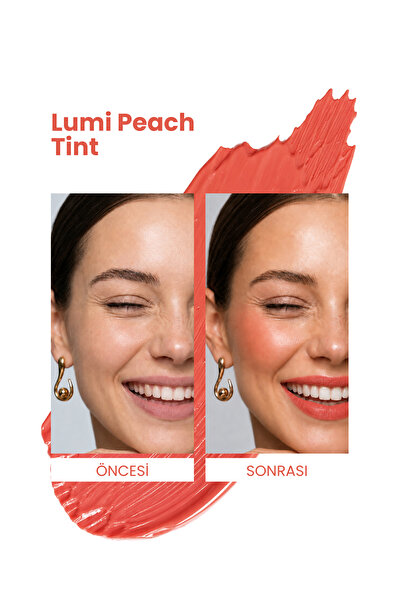 Cosmogenesis Labs Şeftali Tonu | Allık Ruj Göz Farı 5ml - Lumi Peach Tint Nemlendirici Özellikli (Işıltılı Bitiş)