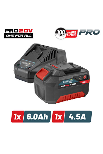 Bormann PRO Σετ εκκίνησης Μπαταρία 20V 6.0Ah & Φορτιστής 4.5A (BBP9960)