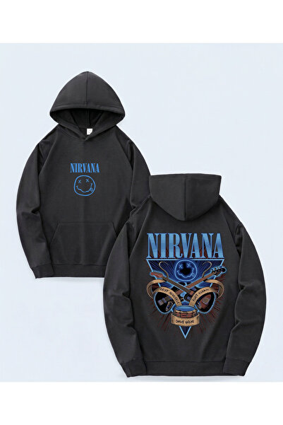 STİL-X New Season Nirvana Printed Oversize Sweatshirt, 3 Yarn Soft Fabric