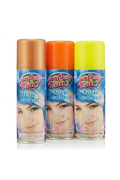 PARTYFUN PARTY FUN Party Fun Temporary Hair Color Spray, Gold, Orange & Yello...