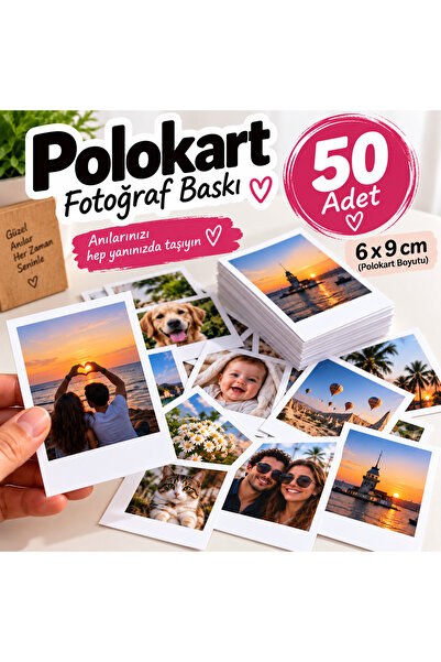 50 Adet Polokart Fotoğraf Baskı 6x9 cm