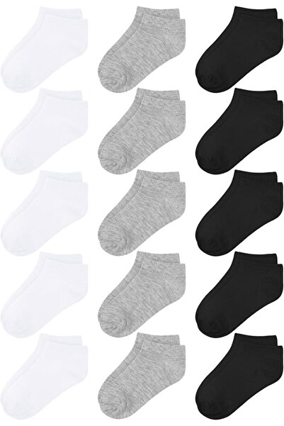 GENERAL Cooraby 15 Pack Kids' Half Cushion Low Cut Athletic Ankle Socks Boys ...