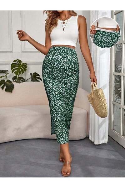 Sheya Fustă maxi, verde - XL