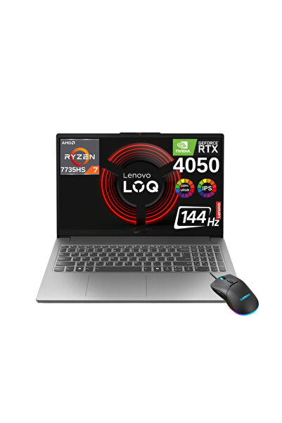 LENOVO LOQ Ryzen 7 7735HS 16GB 512GB SSD RTX4050 15.6" 144Hz FHD W11 Laptop -...