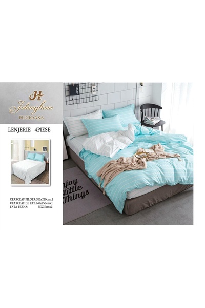 elegant home pucioasa Premium Satin Cotton Duvet Cover Set 4 Pieces SA13