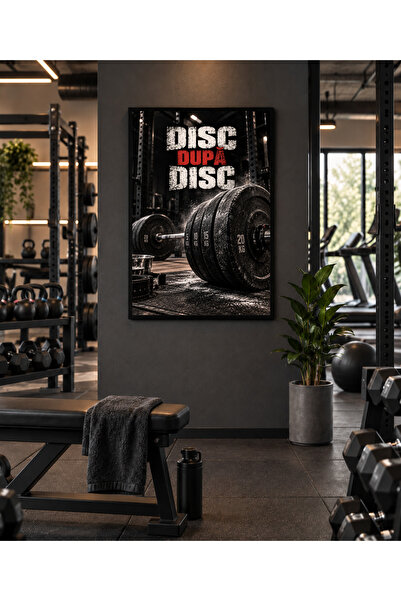 Miutic Print Studio Tablou decorativ pentru Fitness „Disc după disc”, Tablou ...