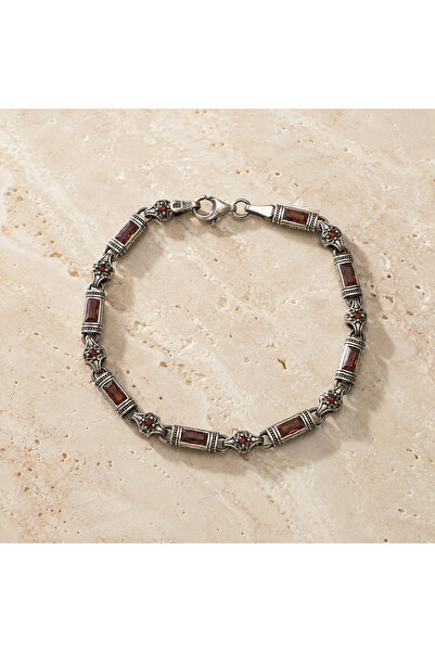 Ahamelia Jewelry 925 Ayar Gümüş Premium Zirkon Taşlı Erkek Set