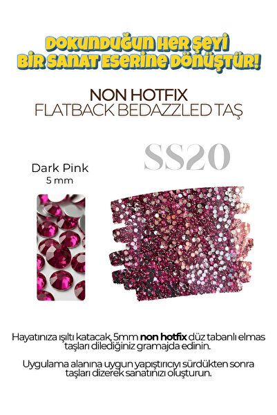 Brextco Store 1000 Adet 5mm Rhinestone Boncuk | Flatback Süsleme Taşı | Non-H...