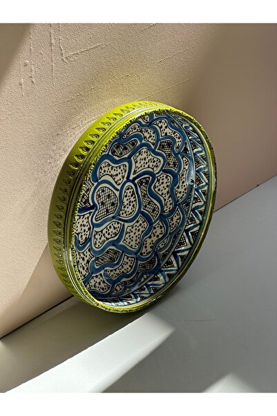 CraftNest El Yapımı Çini Seramik Dekoratif Kase & Sunum Kasesi - Sehpa Üstü O...