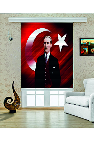 DİJİTAL BASKILI ZEBRA PERDE MUSTAFA KEMAL ATATÜRK