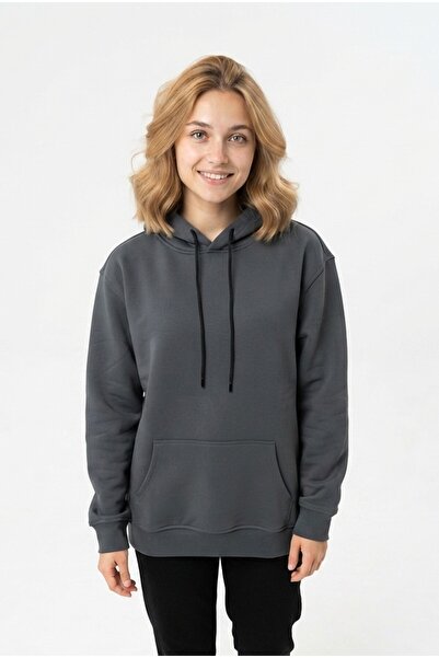Şeker Portakalım Women's Hooded Pocketed Thick Casual Comfortable Cut Sweatshirt
