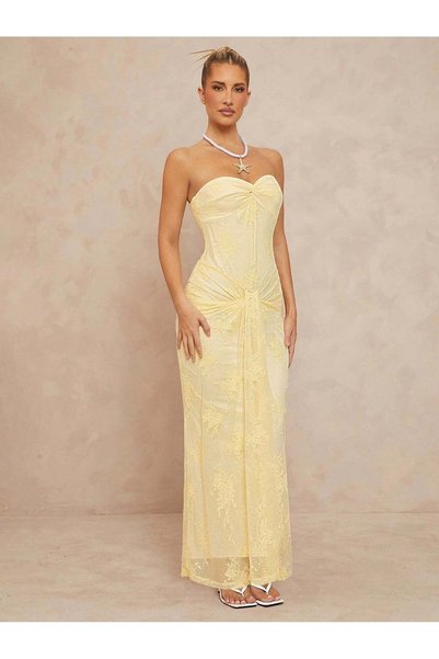 Sheya Rochie maxi, galbenă - M